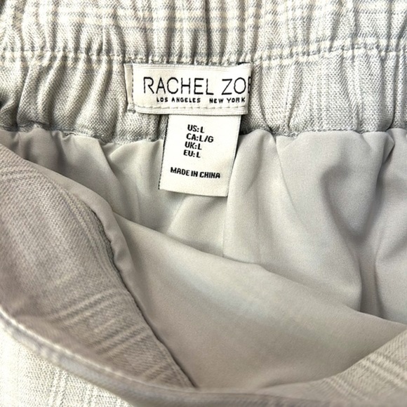 NWT Women’s Rachel Zoe Elastic Waist Gray Plaid Skirt Size Large - Picture 6 of 6